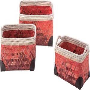 【6個セット】 バスケット3個セット　 おしゃれ家具 高級志向の可愛い家具 お得なセット買い