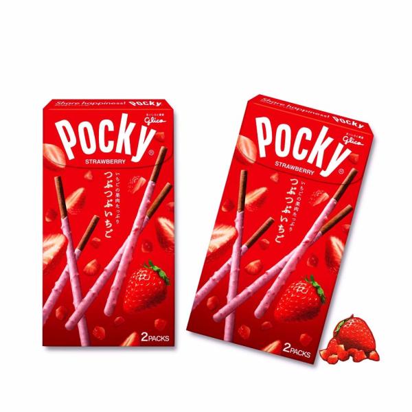 【 秋・冬限定 】グリコ つぶつぶいちご ポッキー (10個入) お菓子 チョコ まとめ買い 駄菓子...