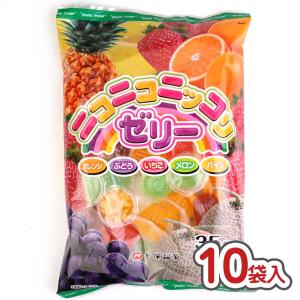 ニコニコニッコリゼリー（10袋入 ) 駄菓子 まとめ買い ゼリー カップ お菓子 景品 デザート 縁日 お祭り 問屋 七尾 2506