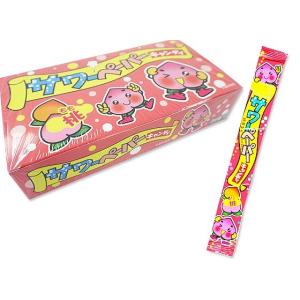 駄菓子のまとめ買い・キャンディ系の駄菓子 やおきん サワーペーパー 桃 (36個入)｜nichokichi