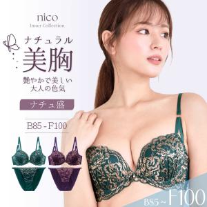 ブラジャー ＆ ショーツ セット 大きい サイズ 下着 女性 上下セット ブラセット B85 - F100[メール便不可]