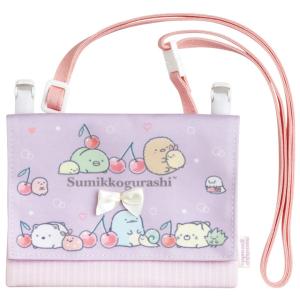 (7) すみっコぐらし マルチポケットポーチ チェリー　CA28001