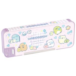 (11) すみっコぐらし ゴーゴースクール・ハッピースクール2023 クローバーシリーズ ソフトペンケース (筆箱) パープル　PT09802