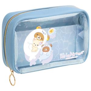 San-X（サンエックス） リラックマ 仕切付クリアポーチ うみリラきぶん