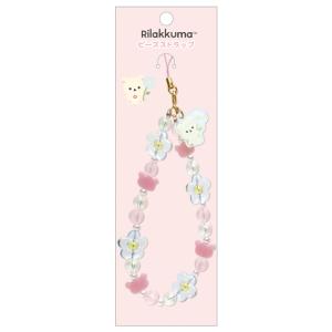 リラックマ　やんちゃないビーズストラップ　おまもり　ミニフェイスケース リラックマ やんちゃないビーズストラップ おまもり ミニ