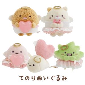 (8月上旬〜中旬入荷)すみっコぐらし てんしとあくまなしっぽずテーマ てのりぬいぐるみ てんし　MV87701