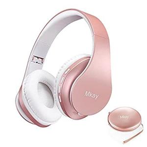 Wireless Bluetooth Headphones for Girls: MKay Kids Headphones Over Ear Blue＿並行輸入品
