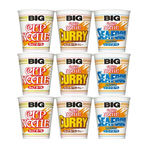 カップヌードル BIG 3種 カップヌードル シーフードヌードル カレーヌードル ビッグサイズ 各3...
