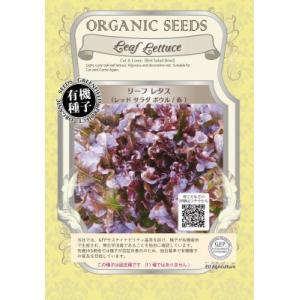 有機種子 固定種 リーフレタス レッドサラダボウル 0.6ｇ 種 小袋 2026年5月期限