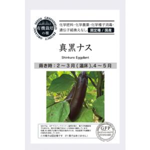 有機種子 固定種 なす 真黒ナス 種 35粒 ナス 国産 2026年11月期限