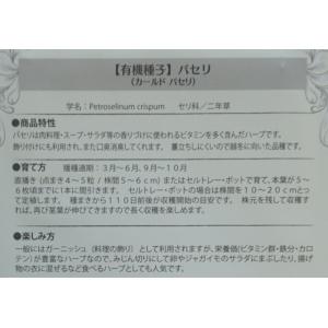 有機種子 固定種 パセリ 0.5g 種 カール...の詳細画像2