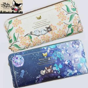 YBB1375 NEW ベベダヤン ラウンドファスナー 長財布 金木犀とシマエナガ  タツノオトシゴ...