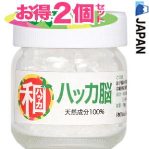 高級和ハッカ脳. お得2個セット. 瓶入16g×2個. 和はっか脳 天然成分100%　和ハッカ油から製造した生ハッカ結晶クリスタルミント・l-メントール天然ハーブYBB890｜nicolife