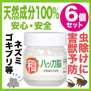 安心安全 天然成分100% 和ハッカ脳16g6個セット 虫除け 害獣・害虫対策に ハッカ脳 ゴキブリ...