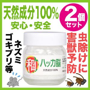 安心安全 天然成分100% 和ハッカ脳16g2個セット 虫除け 害獣・害虫対策に ハッカ脳 ゴキブリ...