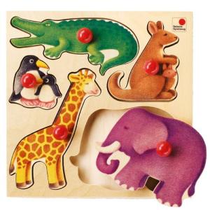 パズル 子供 幼児 知育玩具 木のおもちゃ 1歳 2歳 3歳 誕生日プレゼント　グライフパズル 動物｜nicoly