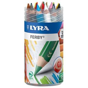 お絵かき 色鉛筆　ファルビー（軸カラー）18色｜nicoly