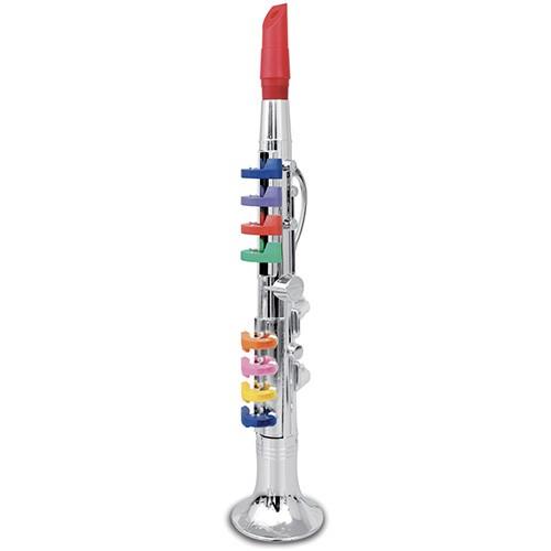 知育玩具 楽器玩具 音楽　シルバークラリネット 8keys 42cm