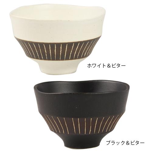 美濃焼 伸光窯　ご飯茶碗（大） ライン　お茶碗 器 国産 日本製 食器 瀬戸物 陶器 焼き物