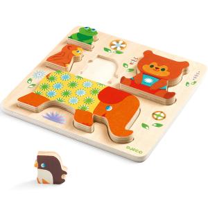 DJECO ジェコ　ウッディパイル　知育玩具 パズル 幼児 木のおもちゃ キッズ 出産祝い｜nicoly