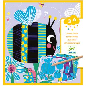 DJECO ジェコ スクラッチアート バグズ  お絵かきセット 子供 文具 文房具