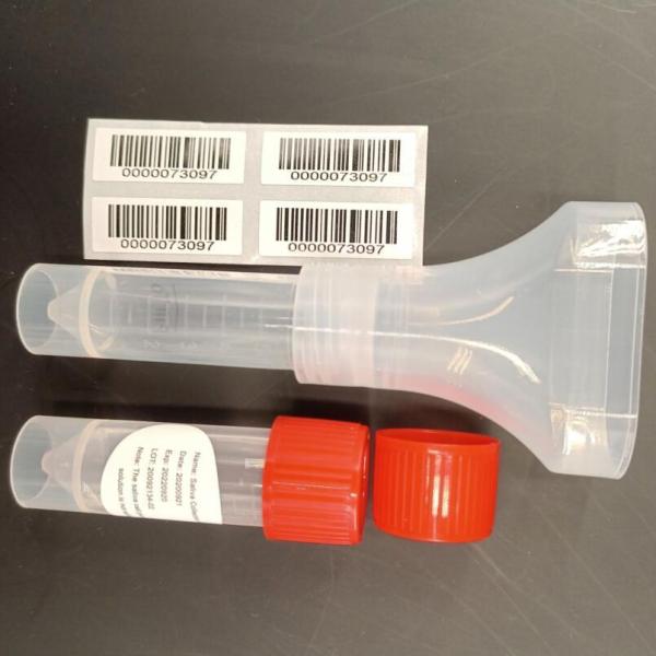 PCR検査　衛生検査所向け　唾液採取用キット　300個セット　唾液採取 ロート 不活化保存液のセット...