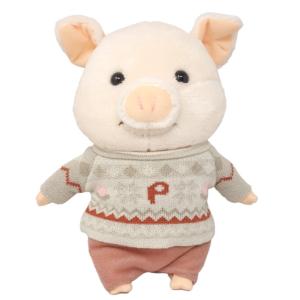 ぷーとん 柄入りニット Sサイズ ブタ ぬいぐるみ ぶた 内藤デザイン