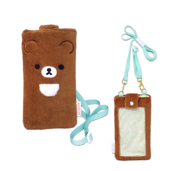 【Rilakkuma】モフモフ スマホポーチ 新作 ポーチ チャイロイコグマ JAN/4990795...
