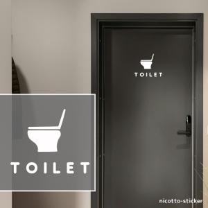 ステッカー トイレ TOILET ドア用 シン...の詳細画像1