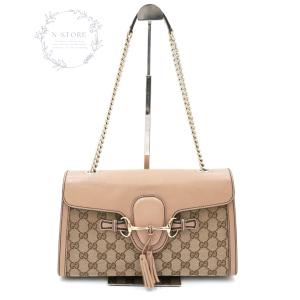 GUCCI エミリー チェーンショルダーバッグ　GGキャンバス　295402