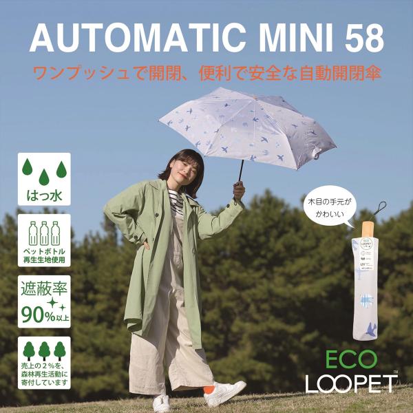 公式 雨傘 レディース メンズ 折傘  エコ eco SDGs 晴雨兼用 自動開閉 アニマル フォレ...