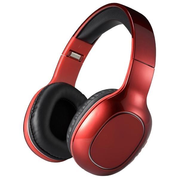 オーム電機 Bluetoothステレオヘッドホン(レッド)