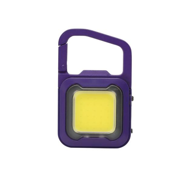 ムサシ 充電式スーパーフラッシュライト 6W パープル COB-WL010PU 投光器 防犯 防水 ...