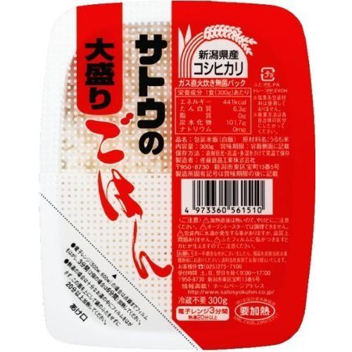佐藤食品　サトウのごはん 新潟県産コシヒカリ大盛 300g×24パック入り【宅急便】