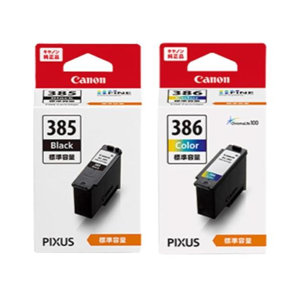 キャノン BC-385 (ブラック) BC-386 (カラー) セット インクカートリッジ TS67...