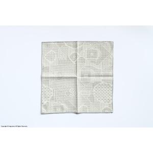 福島の刺子織, ハンカチ / オフホワイト [十布/テンプ]｜niguramu