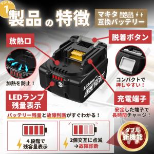 マキタ 互換 バッテリー 14.4V BL14...の詳細画像5