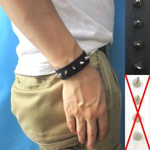 日本製 本革 リストバンド ブレスレット 20mm 穴無し 4202-00001