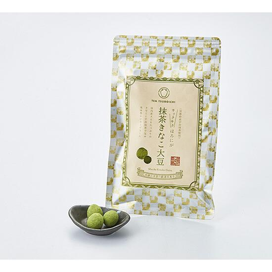 つぼ市製茶本舗 サックサク ほろにが抹茶きなこ大豆 60g 国産 宇治抹茶使用 豆菓子 和菓子 お茶...