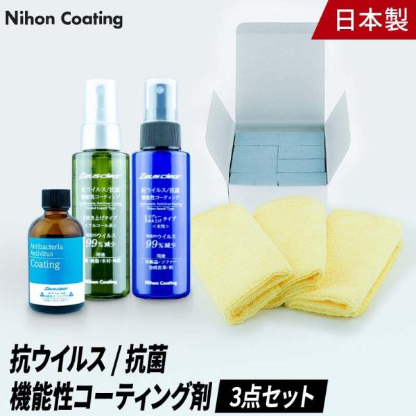 【3点セット】抗ウイルス/抗菌機能性コーティング剤 【NCV1000FK】