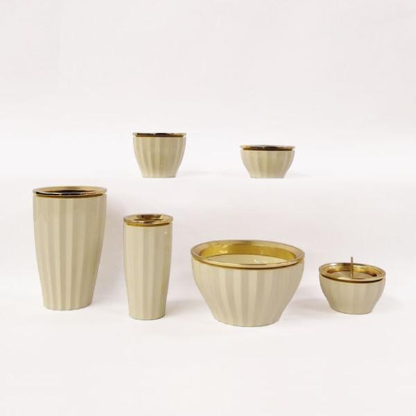 仏具 仏具セット「奏（かなで） 6具足 オフホワイト 3寸」 仏具用品 仏具セット