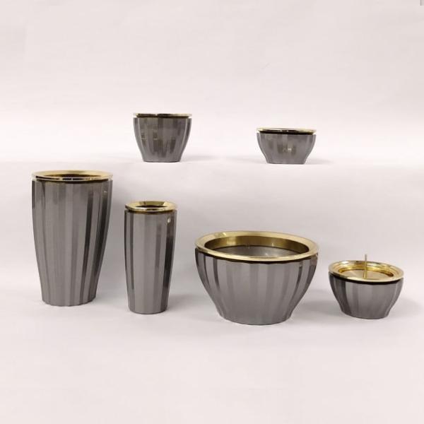 仏具 仏具セット「奏（かなで） 6具足 チャコールグレー 3寸」 仏具用品 仏具セット