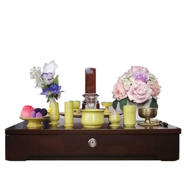 【ポイント10倍】家具調仏壇 「日本堂オリジナル お参り壇 紫檀調」 手元供養 遺骨の保管 納骨 粉...