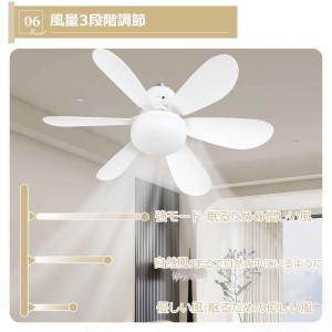 シーリングファンライト LED照明と扇風機が一...の詳細画像5