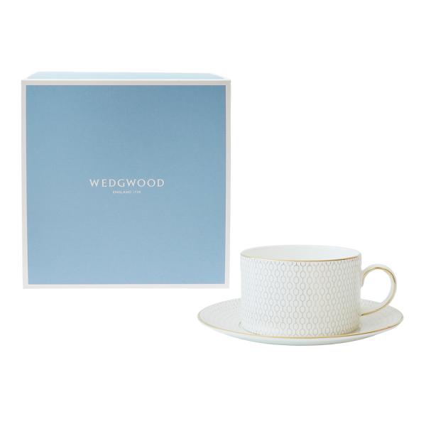 並行輸入品 ウェッジウッド GIO ジオ ゴールド  ティーカップ＆ソーサー