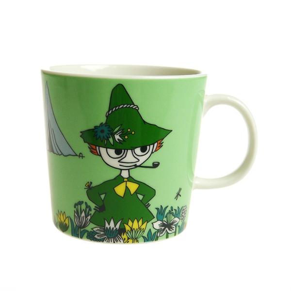 並行輸入品 アラビア ムーミン マグカップ スナフキン グリーン