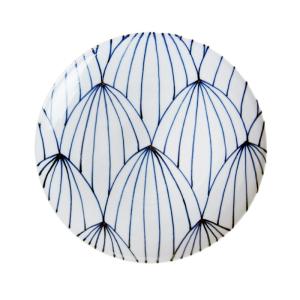 九谷焼 吉田美統【人間国宝】九谷焼飾り皿 釉裏金彩芙蓉文（縄目