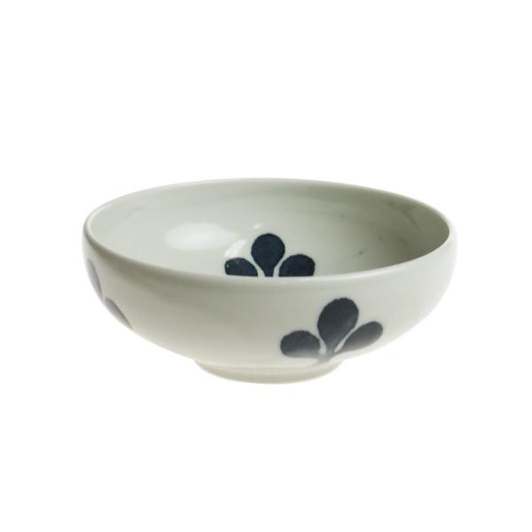 九谷青窯 徳永遊心 くびれ 三枚葉 4.5寸鉢