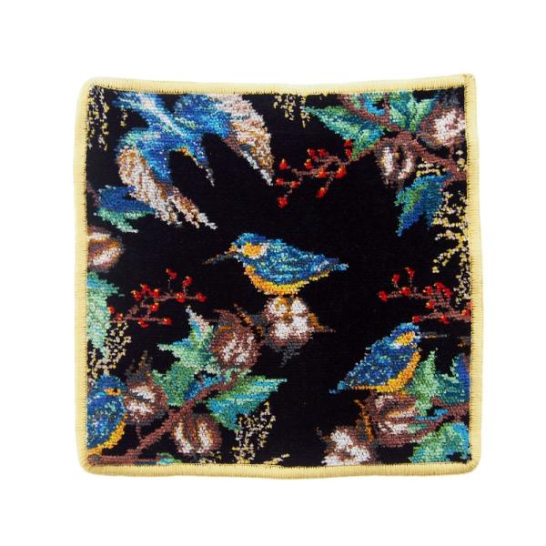 並行輸入品 フェイラー カワセミの家族 ハンカチ ジンジャー 25×25cm