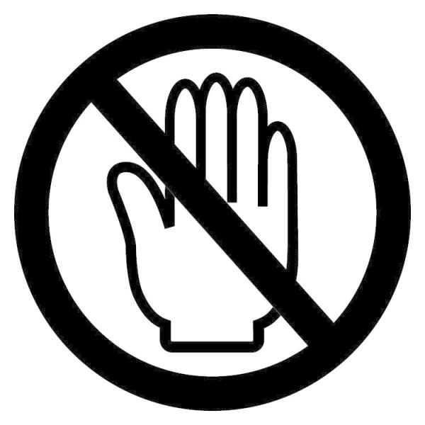 ピクトサインシール 案内シールステッカー もう迷わない！ さわるな・Don&apos;t Touch案内ステッ...